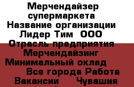 Мерчендайзер  супермаркета › Название организации ­ Лидер Тим, ООО › Отрасль предприятия ­ Мерчендайзинг › Минимальный оклад ­ 25 000 - Все города Работа » Вакансии   . Чувашия респ.,Алатырь г.